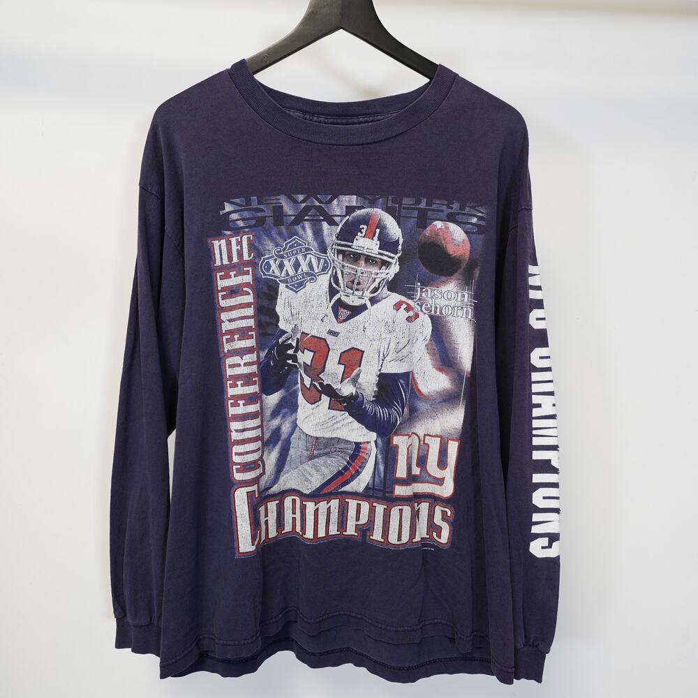 Men's L New York Giants Vintage Jason Sehorn Longsleeve T-Shirt 2000s